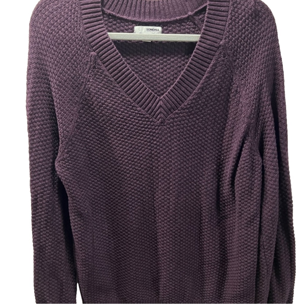 Sonoma|Vneck Sweater|Purple